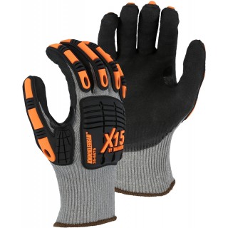 35-5675 Majestic® Glove X-15 Cut-Less with KorPlex® Anti-Impact Glove with Sandy Nitrile Palm